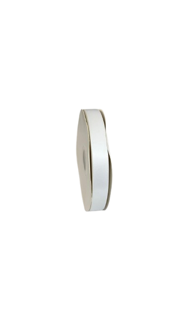 Panglică Double-face satin  22MM/91,4 METRI (White 029)