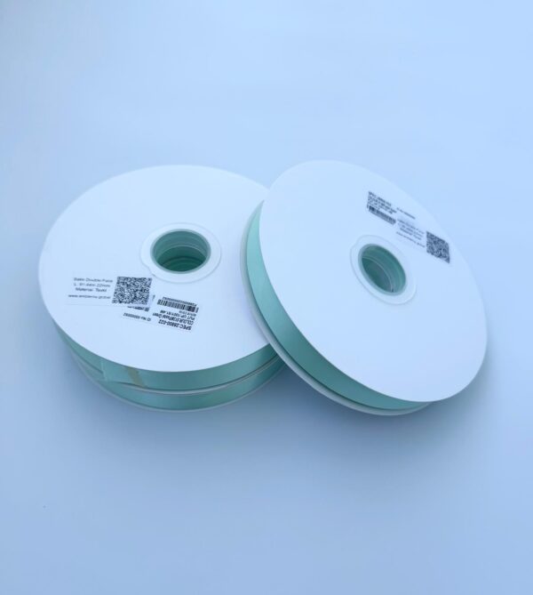 Panglică Double-face satin 22MM/91,4 METRI (Pastel Green 513)