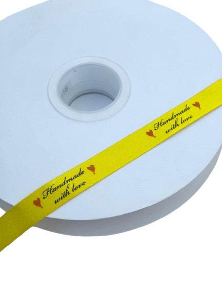 Panglică satinată imprimată la comandă cu două culori