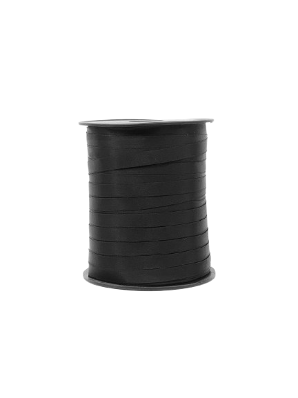 Panglică Double-face satin  10MM/200 METRI (Negru)