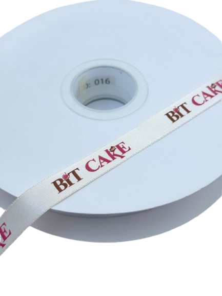 Panglică satinată premium imprimată cu 2 culori