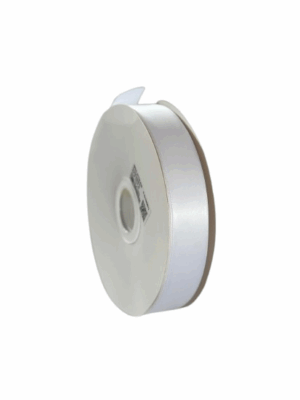 Panglică Single-face satin  28MM/91,4 METRI (White 029)
