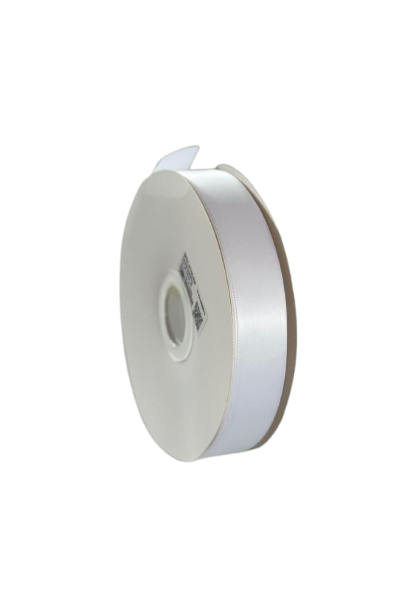 Panglică Single-face satin  28MM/91,4 METRI (White 029)