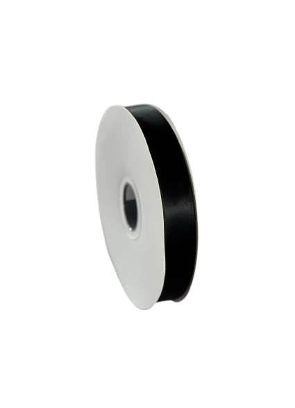 Panglică Single-face satin  22MM/91,4 METRI (Black 030)