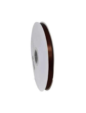 Panglică Double-face satin  9MM/91,4 METRI (Black Coffee 855)